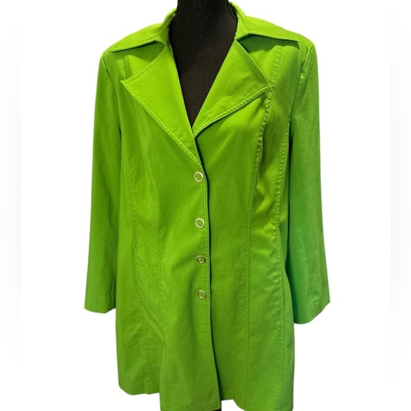 Lane Bryant Jackets & Blazers - Lane Bryant Green Trench Coat, size 14/16.